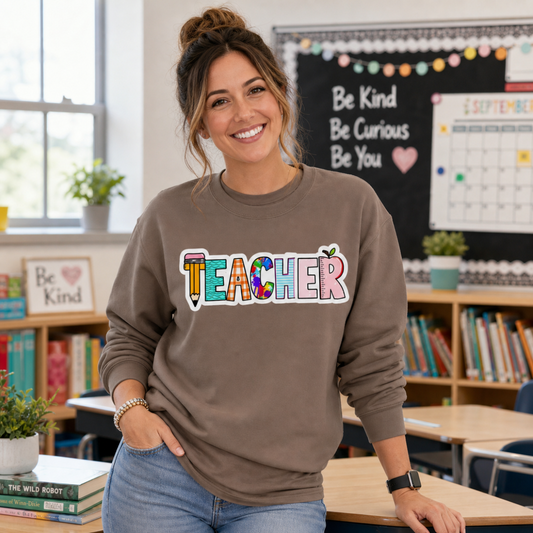 Teacher | Sticker Style Letters