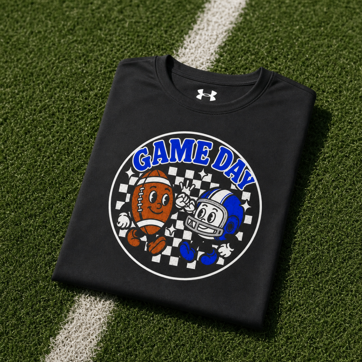 Cartoon Football & Helmet | Royal