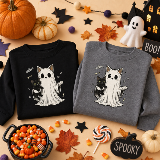 Cat Dressed as a Ghost