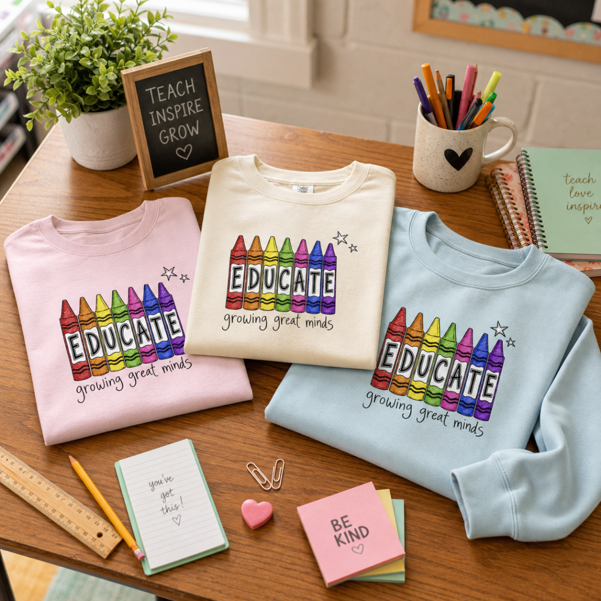 Educate Spelled in Crayons