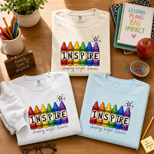 Inspire Spelled in Crayons