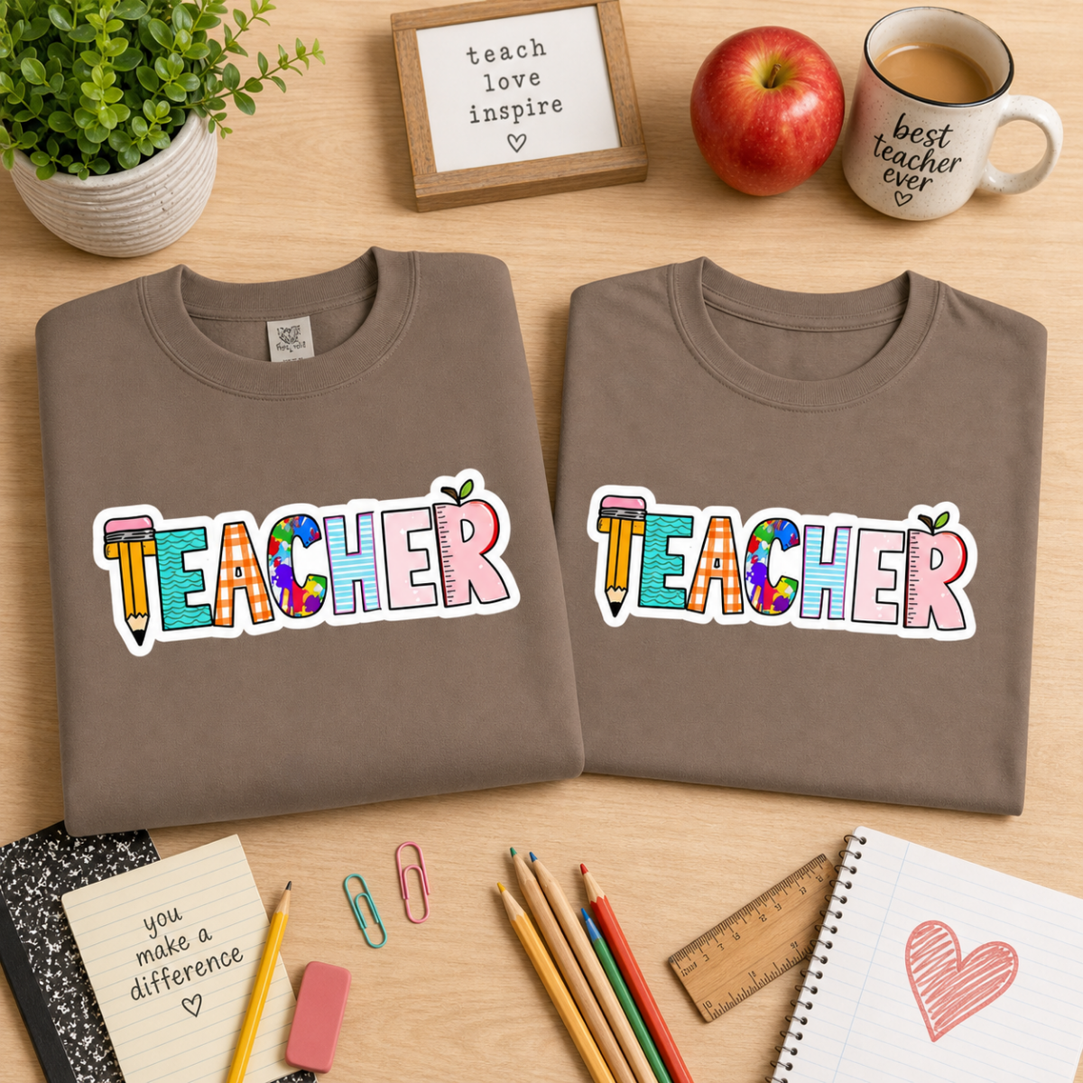 Teacher | Sticker Style Letters