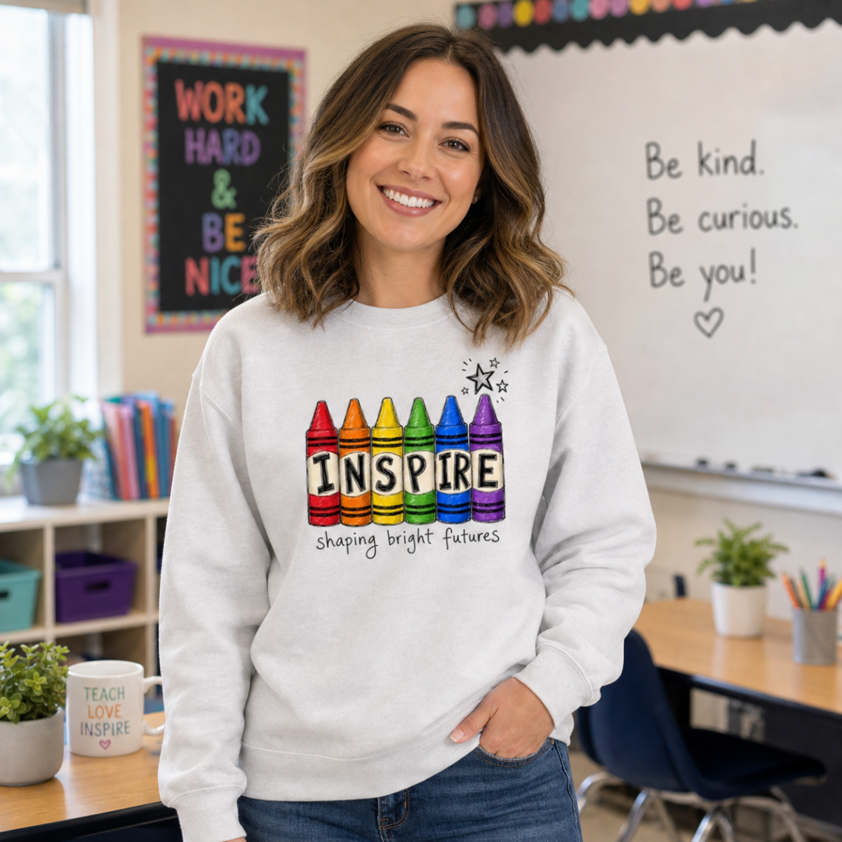 Inspire Spelled in Crayons