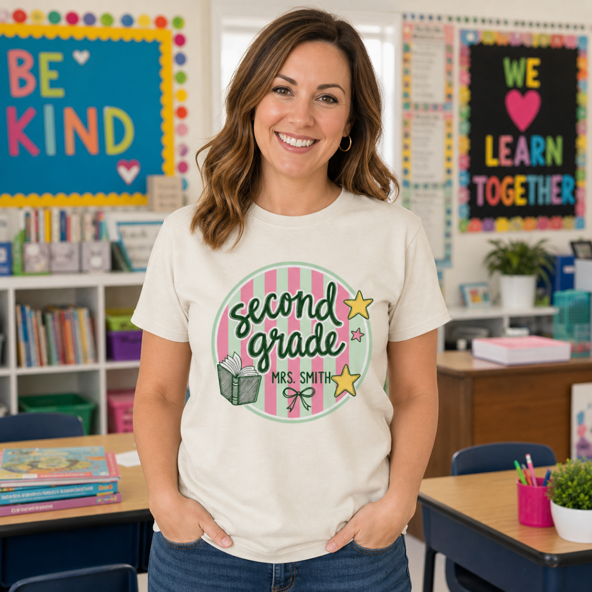 Second Grade Teacher Tee | Customizable