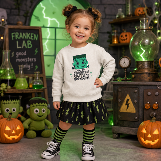 Way Too Franken Cute to Spook | Crewneck Sweatshirt